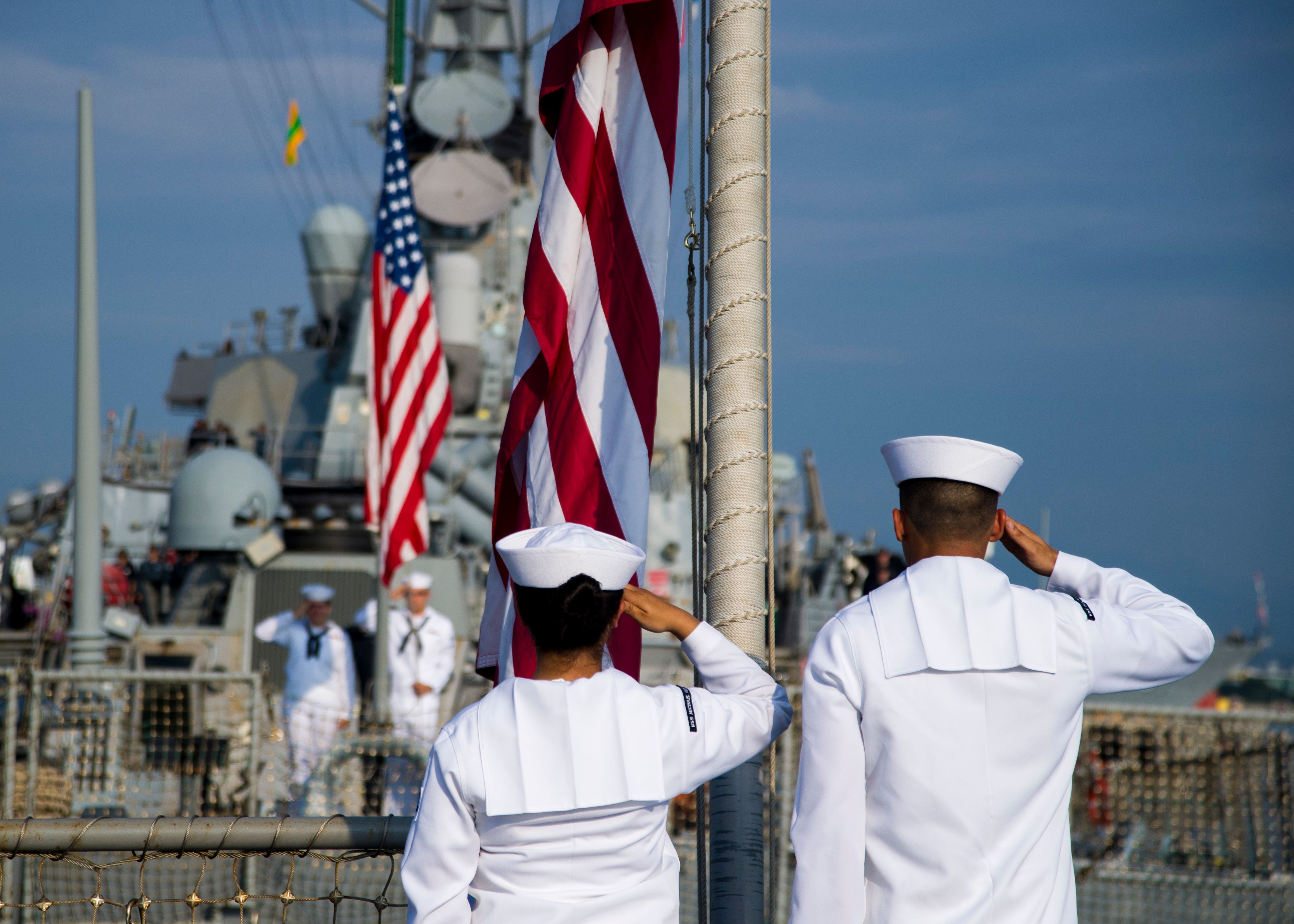 Service Member Saluting Image